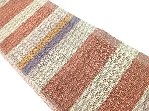 菱模様織出し名古屋帯